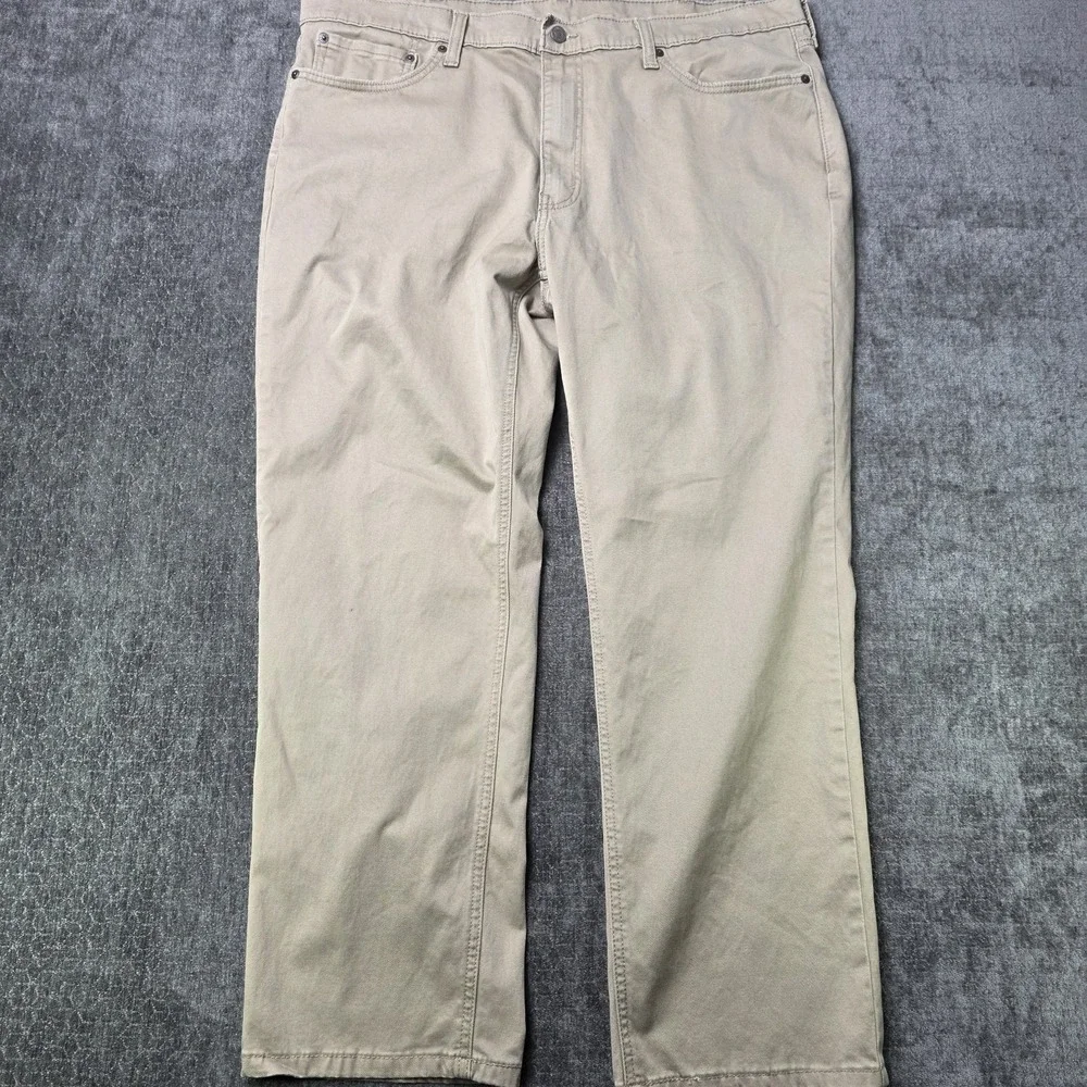 Levis 541 Pants Mens 40x30 Khaki Beige Athletic Taper Stretch Khakis Preppy